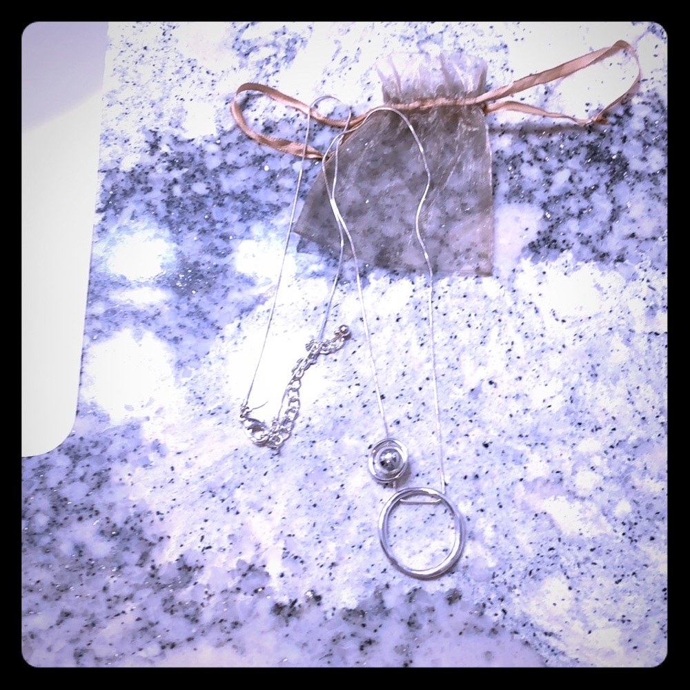 Statement necklace with long chain